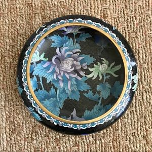 Blue Cloisonné Flower Bowl